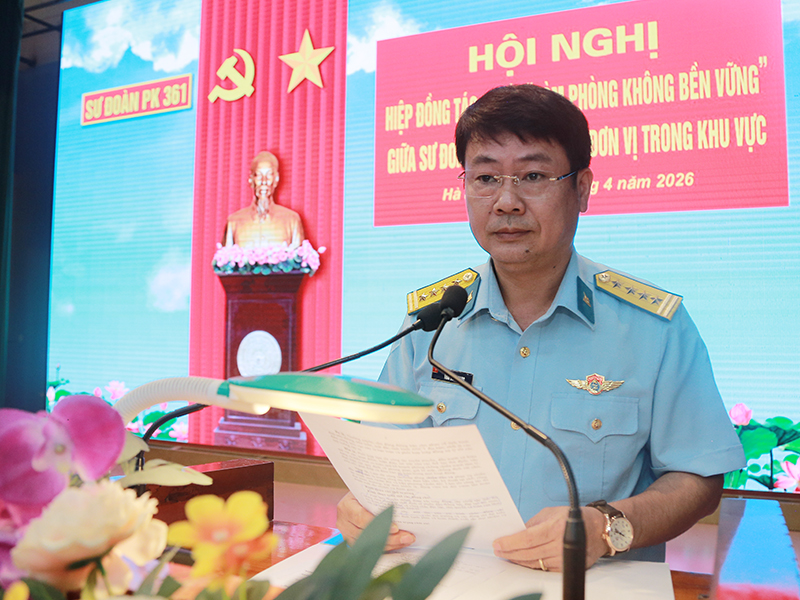 Sư đo&agrave;n Ph&ograve;ng kh&ocirc;ng 361 tổ chức Hội nghị hiệp đồng t&aacute;c chiến &ldquo;V&ograve;m ph&ograve;ng kh&ocirc;ng bền vững&rdquo; với c&aacute;c đơn vị trong khu vực