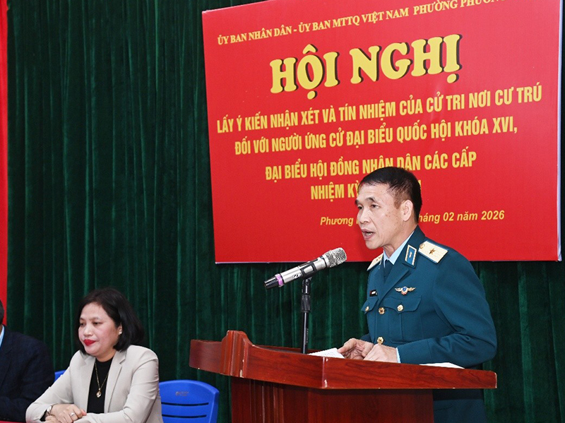 100% cử tri nơi cư tr&uacute; t&iacute;n nhiệm giới thiệu Thiếu tướng Vũ Đại Dương - Ph&oacute; Tư lệnh Qu&acirc;n chủng Ph&ograve;ng kh&ocirc;ng-Kh&ocirc;ng qu&acirc;n, ứng cử Đại biểu Quốc hội kh&oacute;a XVI