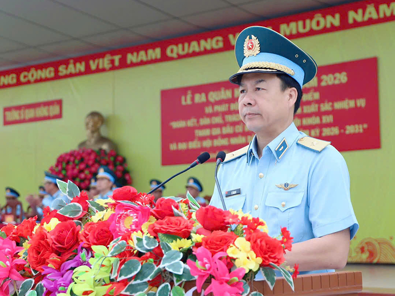 Khối cơ quan c&aacute;c sư đo&agrave;n trong Qu&acirc;n chủng PK-KQ tổ chức Lễ ra qu&acirc;n huấn luyện năm 2026