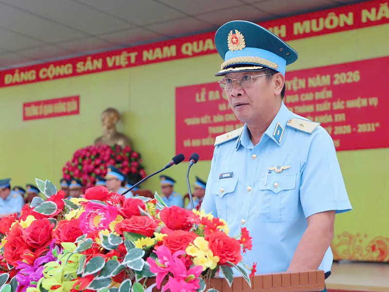 Khối cơ quan c&aacute;c sư đo&agrave;n trong Qu&acirc;n chủng PK-KQ tổ chức Lễ ra qu&acirc;n huấn luyện năm 2026