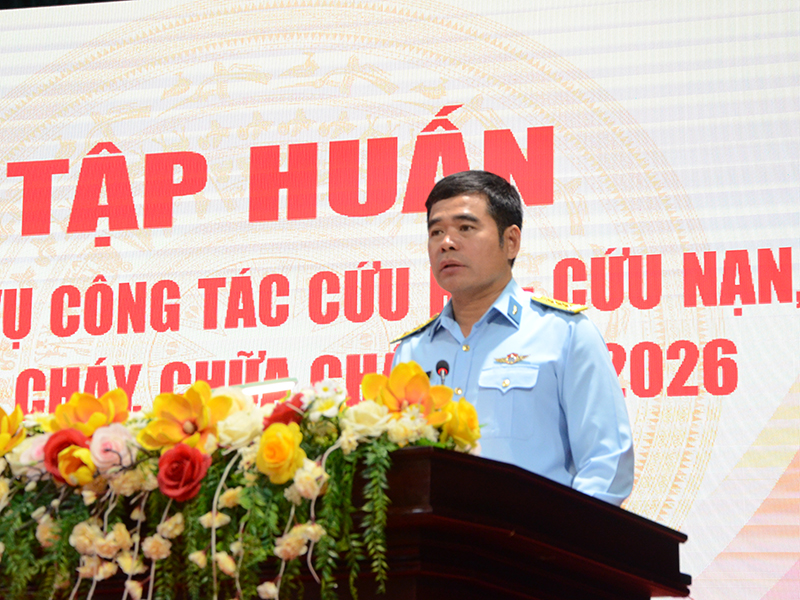 Qu&acirc;n chủng Ph&ograve;ng kh&ocirc;ng - Kh&ocirc;ng qu&acirc;n tập huấn nghiệp vụ c&ocirc;ng t&aacute;c cứu hộ - cứu nạn, ph&ograve;ng ch&aacute;y, chữa ch&aacute;y