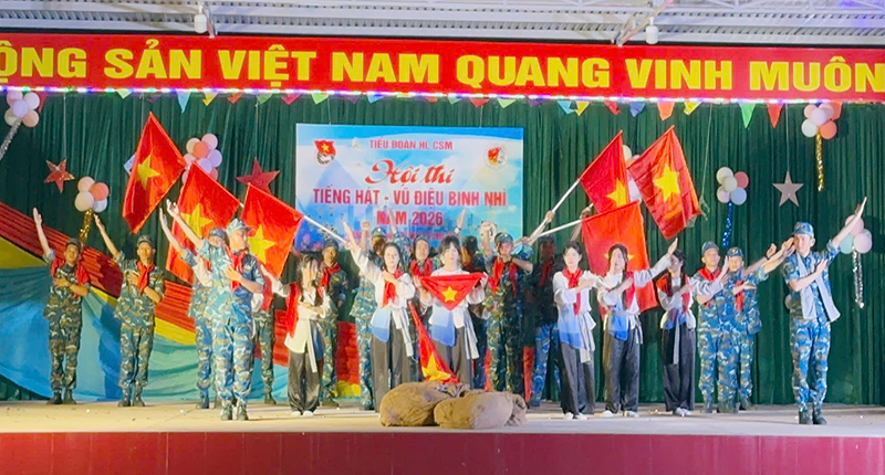 Tiểu đo&agrave;n Huấn luyện chiến sỹ mới, Sư đo&agrave;n 377 tổ chức hội thi &ldquo;Tiếng h&aacute;t-Vũ điệu binh nh&igrave;&rdquo; năm 2026