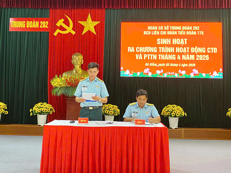 Trung đo&agrave;n 282 tổ chức Hội thi c&aacute;n bộ Đo&agrave;n giỏi v&agrave; Tuy&ecirc;n truyền vi&ecirc;n trẻ