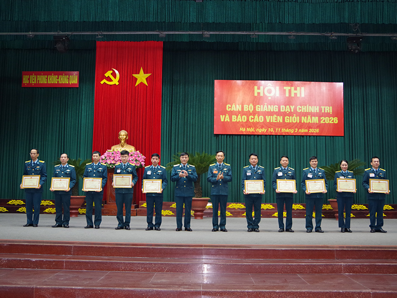 Học viện Ph&ograve;ng kh&ocirc;ng-Kh&ocirc;ng qu&acirc;n tổ chức Hội thi c&aacute;n bộ giảng dạy ch&iacute;nh trị v&agrave; b&aacute;o c&aacute;o vi&ecirc;n giỏi năm 2026