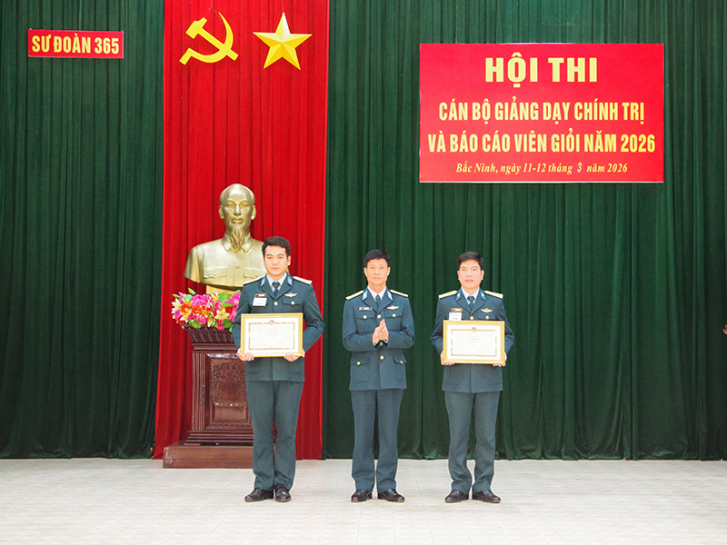 Sư đo&agrave;n 365 tổ chức hội thi c&aacute;n bộ giảng dạy ch&iacute;nh trị  v&agrave; b&aacute;o c&aacute;o vi&ecirc;n giỏi năm 2026