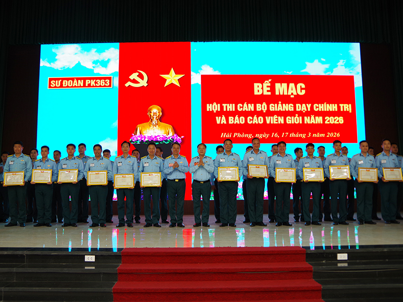 Sư đo&agrave;n 363 tổ chức Hội thi c&aacute;n bộ giảng dạy ch&iacute;nh trị v&agrave; b&aacute;o c&aacute;o vi&ecirc;n giỏi năm 2026