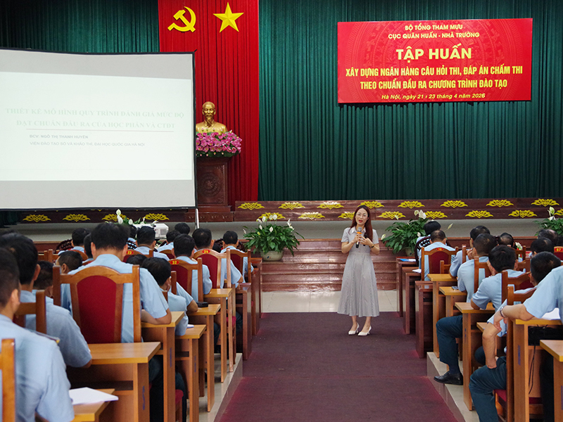 Học viện PK-KQ tham gia tập huấn x&acirc;y dựng ng&acirc;n h&agrave;ng c&acirc;u hỏi thi, đ&aacute;p &aacute;n chấm thi theo chuẩn đầu ra chương tr&igrave;nh đ&agrave;o tạo