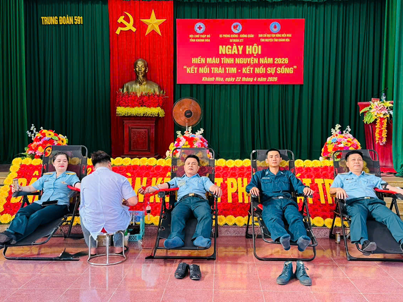Trung đo&agrave;n 591 t&iacute;ch cực hưởng ứng Ng&agrave;y hội hiến m&aacute;u t&igrave;nh nguyện năm 2026