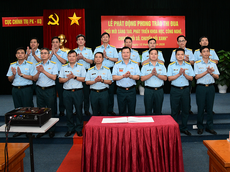 Cục Ch&iacute;nh trị Qu&acirc;n chủng PK-KQ ph&aacute;t động thi đua &ldquo;Đổi mới s&aacute;ng tạo, ph&aacute;t triển khoa học c&ocirc;ng nghệ, chuyển đổi số, chuyển đổi xanh&rdquo;