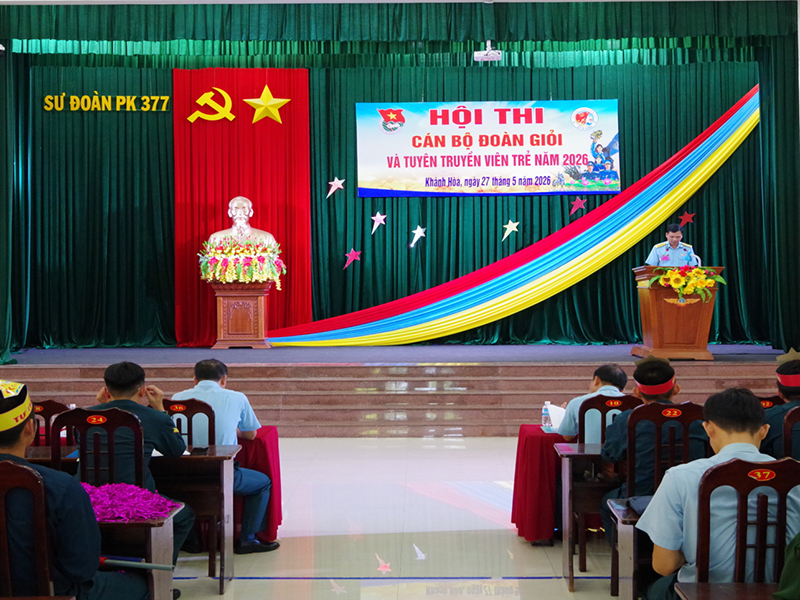 Sư đoàn 377 tổ chức Hội thi cán bộ Đoàn giỏi và Tuyên truyền viên trẻ năm 2026