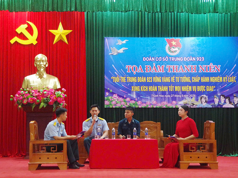 Đoàn cơ sở Trung đoàn 923 tổ chức tọa đàm thanh niên về tư tưởng, kỷ luật