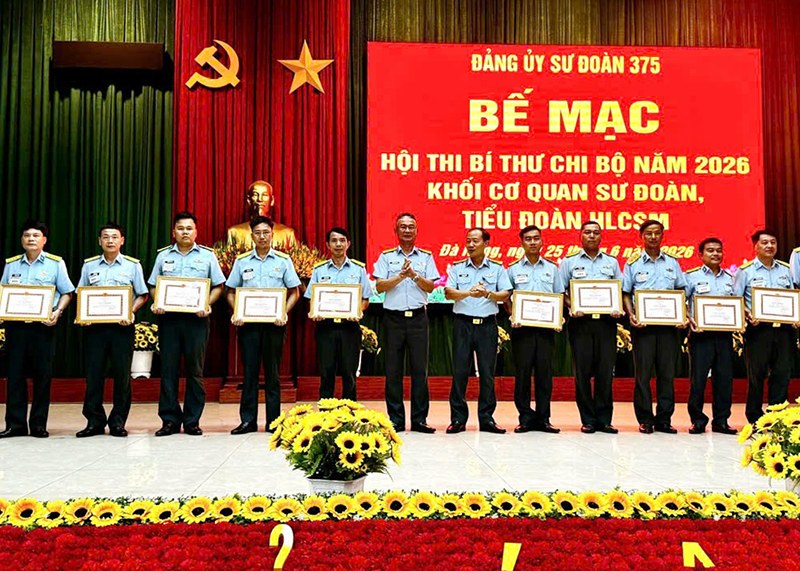 Sư đo&agrave;n 375 tổ chức Hội thi B&iacute; thư chi bộ năm 2026 đối với khối cơ quan Sư đo&agrave;n v&agrave; Tiểu đo&agrave;n Huấn luyện chiến sĩ mới