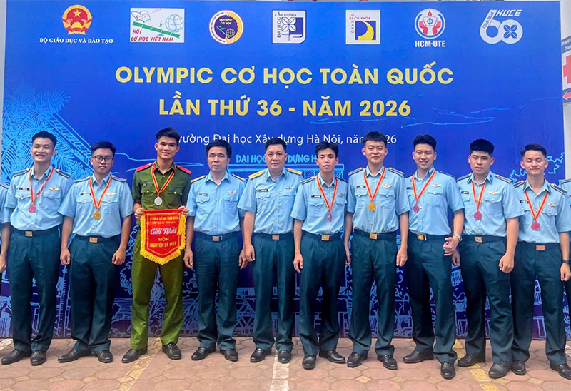 Học viện Ph&ograve;ng kh&ocirc;ng-Kh&ocirc;ng qu&acirc;n đạt giải cao tại kỳ thi Olympic Cơ học to&agrave;n quốc lần thứ 36