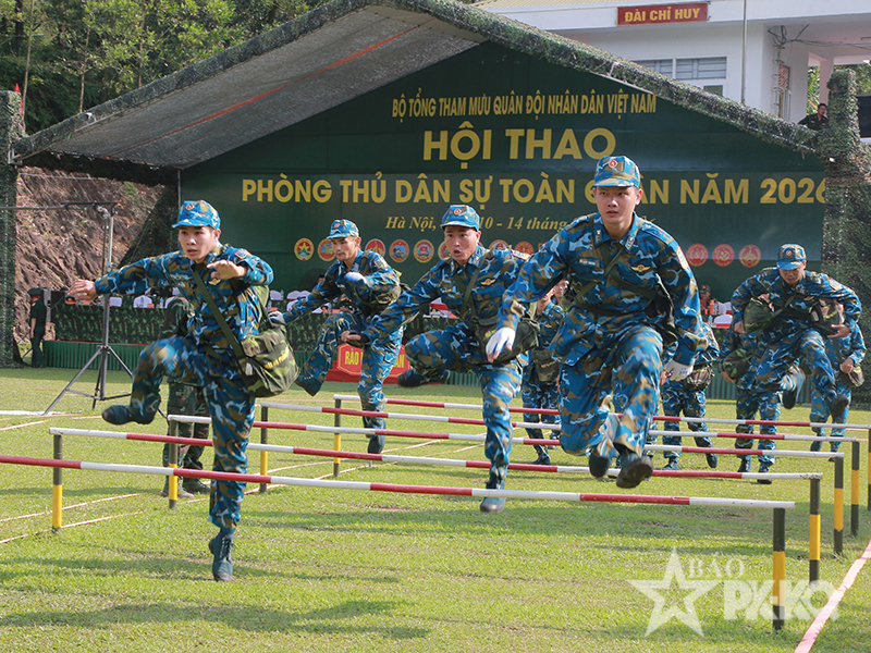 Quân chủng Phòng không-Không quân giành giải ba toàn đoàn tại Hội thao Phòng thủ dân sự toàn quân năm 2026