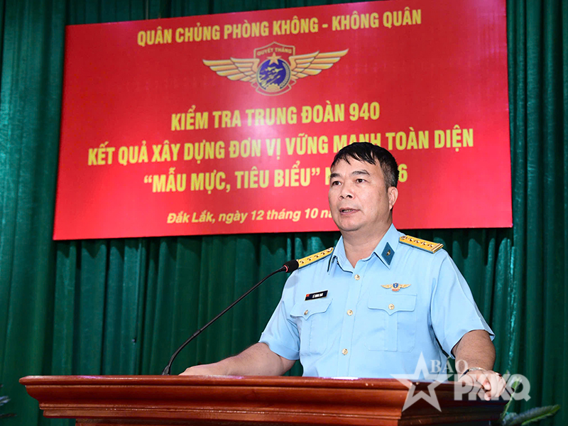 Quân chủng PK-KQ kiểm tra kết quả xây dựng đơn vị vững mạnh toàn diện “mẫu mực, tiêu biểu” năm 2026 tại Trung đoàn 940