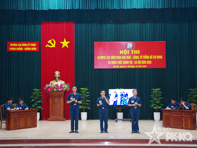 Trường Cao đẳng Kỹ thuật PK-KQ tổ chức Hội thi Olympic c&aacute;c m&ocirc;n khoa học M&aacute;c - L&ecirc;nin, tư tưởng Hồ Ch&iacute; Minh năm 2026