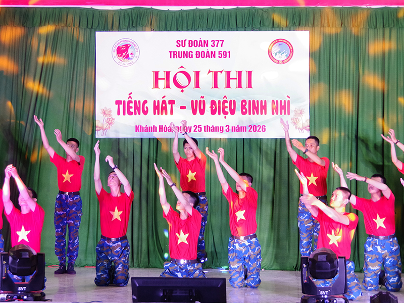Trung đo&agrave;n 591 tổ chức Hội thi &ldquo;Vũ điệu - Tiếng h&aacute;t binh nh&igrave;&rdquo; năm 2026