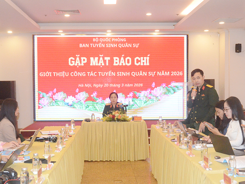 Ban Tuyển sinh Quân sự Bộ Quốc phòng gặp mặt báo chí giới thiệu công tác tuyển sinh quân sự năm 2026