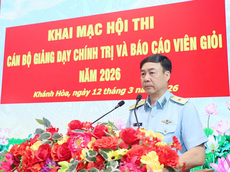 Trường Sĩ quan Kh&ocirc;ng qu&acirc;n tổ chức Hội thi c&aacute;n bộ giảng dạy ch&iacute;nh trị v&agrave; b&aacute;o c&aacute;o vi&ecirc;n giỏi năm 2026