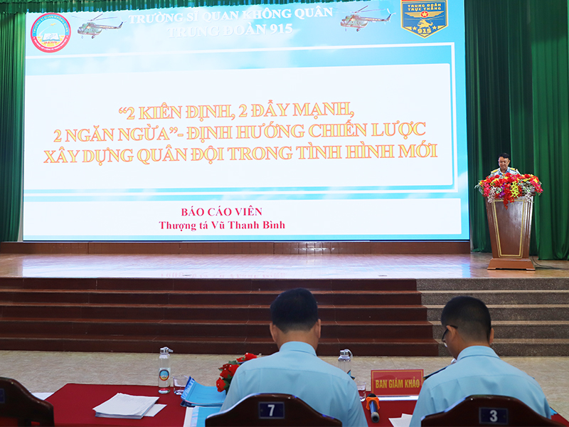 Trường Sĩ quan Kh&ocirc;ng qu&acirc;n tổ chức Hội thi c&aacute;n bộ giảng dạy ch&iacute;nh trị v&agrave; b&aacute;o c&aacute;o vi&ecirc;n giỏi năm 2026