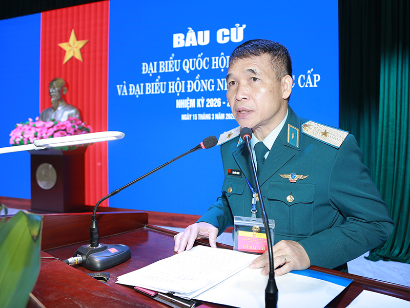 Cử tri Quân chủng Phòng không - Không quân tham gia bầu cử đại biểu Quốc hội khóa XVI và đại biểu Hội đồng nhân dân các cấp nhiệm kỳ 2026-2031