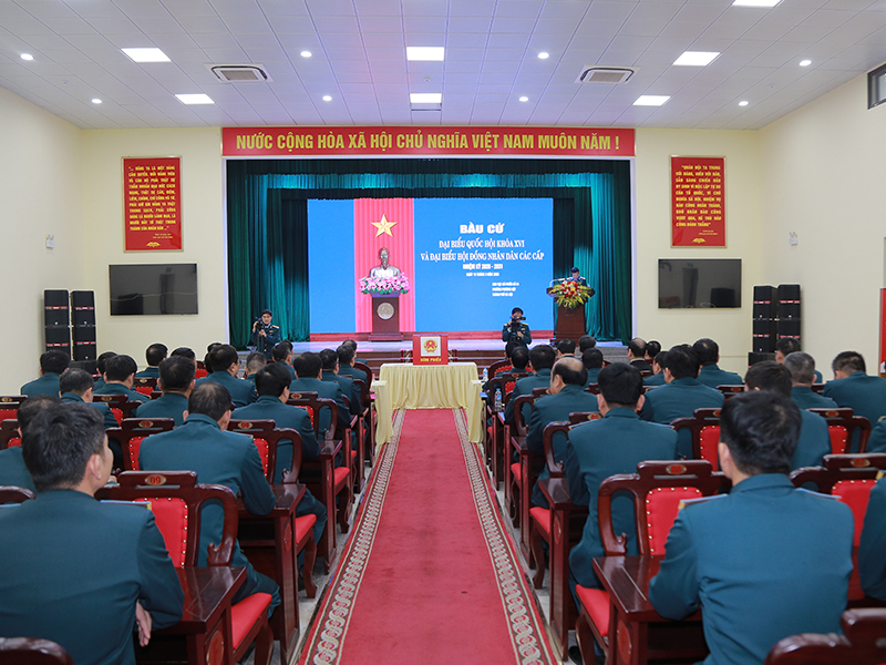 Cử tri Qu&acirc;n chủng Ph&ograve;ng kh&ocirc;ng - Kh&ocirc;ng qu&acirc;n tham gia bầu cử đại biểu Quốc hội kh&oacute;a XVI v&agrave; đại biểu Hội đồng nh&acirc;n d&acirc;n c&aacute;c cấp nhiệm kỳ 2026-2031