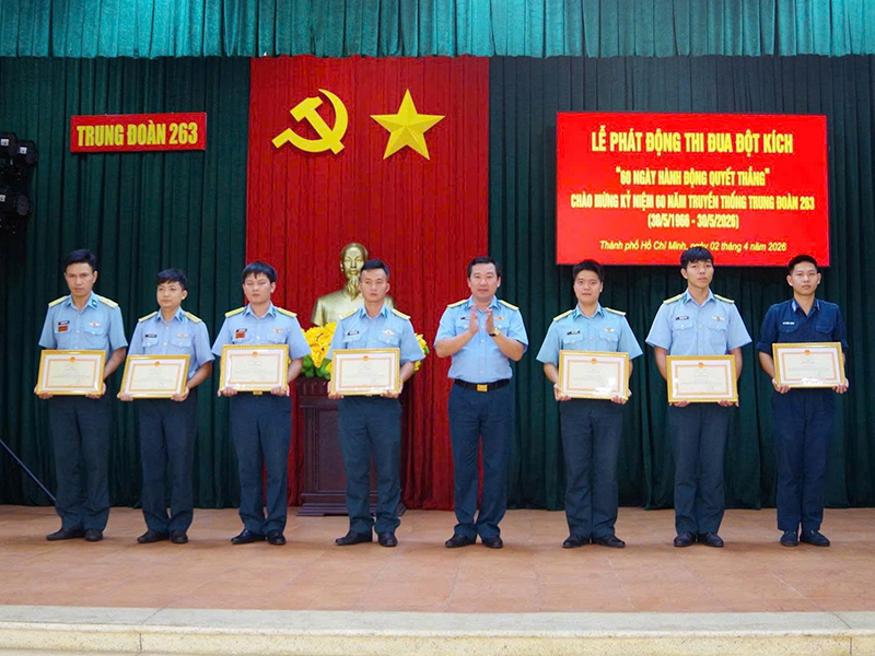 Trung đo&agrave;n 263 ph&aacute;t động thi đua đột k&iacute;ch ch&agrave;o mừng kỷ niệm 60 năm Ng&agrave;y truyền thống (30-5-1966/30-5-2026)