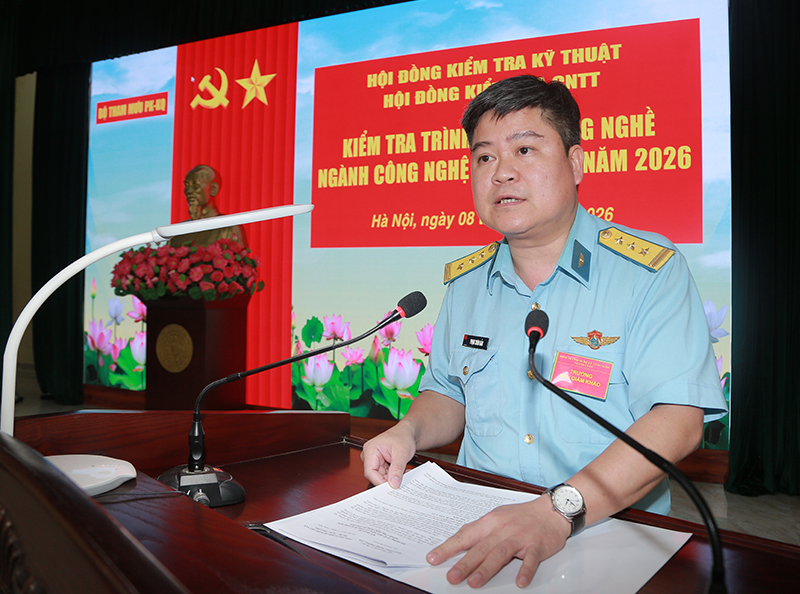 Kiểm tra trình độ kỹ năng nghề ngành Công nghệ thông tin trong Quân chủng Phòng không - Không quân năm 2026