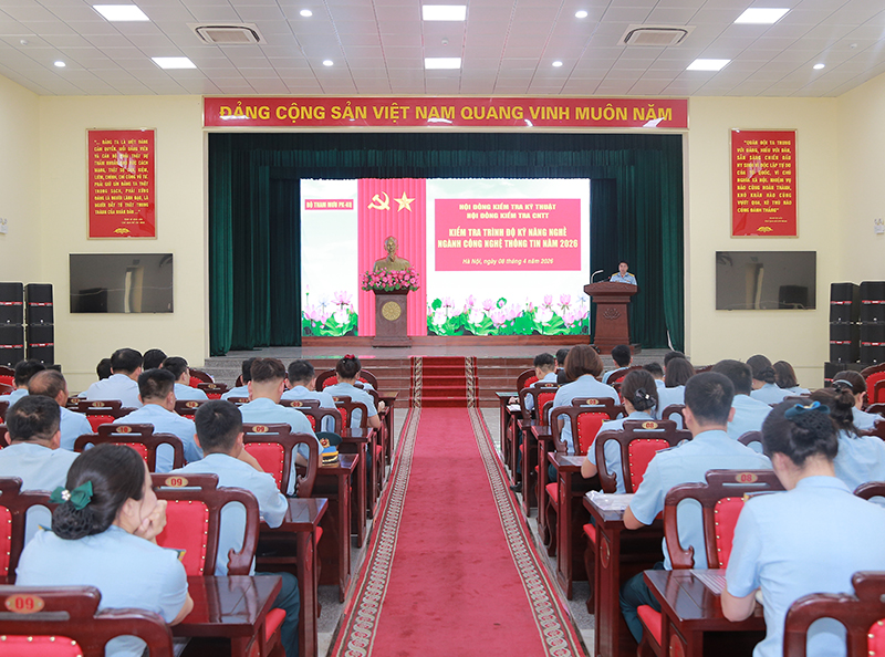 Kiểm tra trình độ kỹ năng nghề ngành Công nghệ thông tin trong Quân chủng Phòng không - Không quân năm 2026