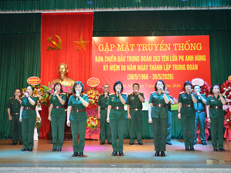 Gặp mặt bạn chiến đấu nh&acirc;n kỷ niệm 60 năm ng&agrave;y th&agrave;nh lập Trung đo&agrave;n 263
