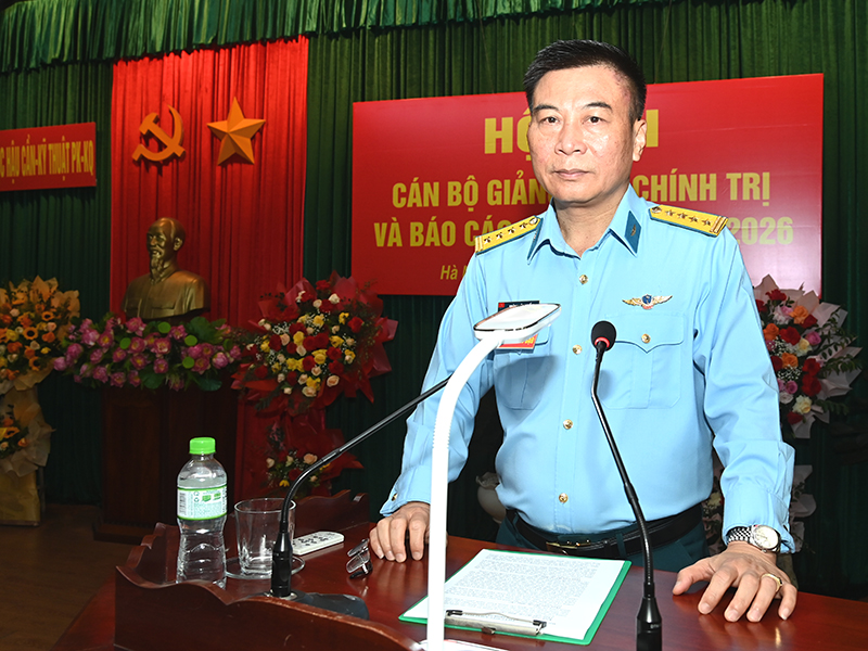 Cục Hậu cần - Kỹ thuật Qu&acirc;n chủng Ph&ograve;ng kh&ocirc;ng-Kh&ocirc;ng qu&acirc;n Khai mạc Hội thi c&aacute;n bộ giảng dạy ch&iacute;nh trị v&agrave; Hội thi B&aacute;o c&aacute;o vi&ecirc;n giỏi năm 2026