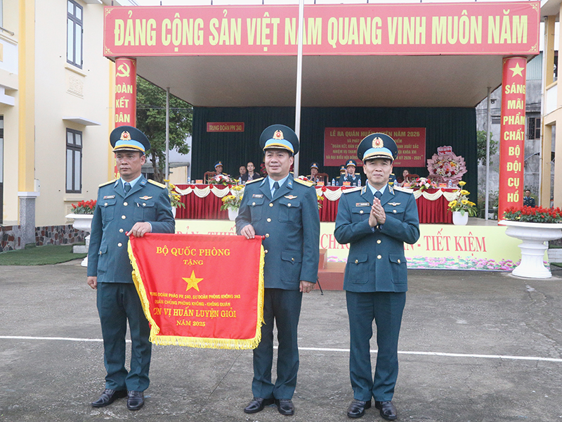 C&aacute;c đơn vị trong Qu&acirc;n chủng Ph&ograve;ng kh&ocirc;ng - Kh&ocirc;ng qu&acirc;n tổ chức Lễ ra qu&acirc;n huấn luyện năm 2026
