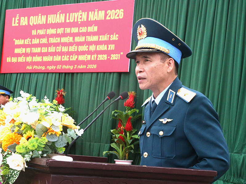 C&aacute;c đơn vị trong Qu&acirc;n chủng Ph&ograve;ng kh&ocirc;ng - Kh&ocirc;ng qu&acirc;n tổ chức Lễ ra qu&acirc;n huấn luyện năm 2026