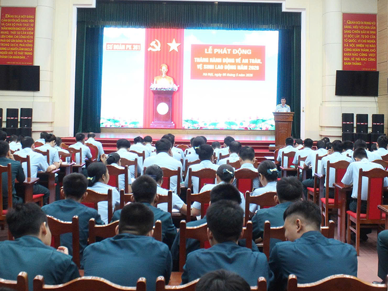 Sư đo&agrave;n 361 ph&aacute;t động hưởng ứng Th&aacute;ng h&agrave;nh động về an to&agrave;n, vệ sinh lao động năm 2026