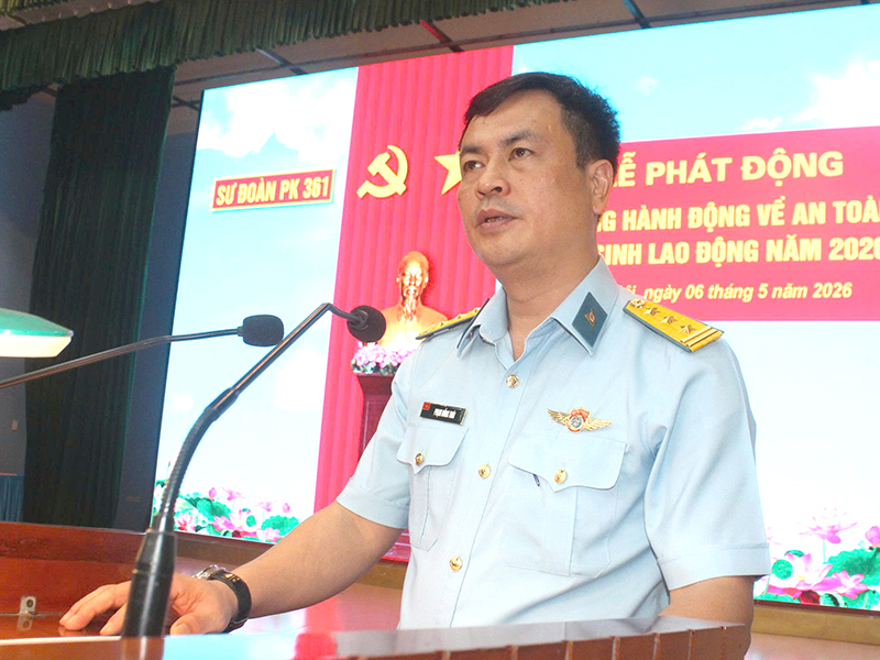 Sư đo&agrave;n 361 ph&aacute;t động hưởng ứng Th&aacute;ng h&agrave;nh động về an to&agrave;n, vệ sinh lao động năm 2026