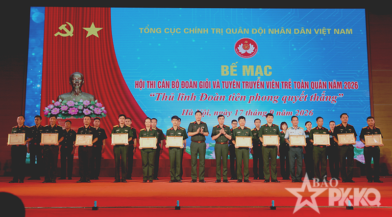 Tổng cục Ch&iacute;nh trị Qu&acirc;n đội nh&acirc;n d&acirc;n Việt Nam bế mạc Hội thi c&aacute;n bộ Đo&agrave;n giỏi v&agrave; Tuy&ecirc;n truyền vi&ecirc;n trẻ to&agrave;n qu&acirc;n năm 2026