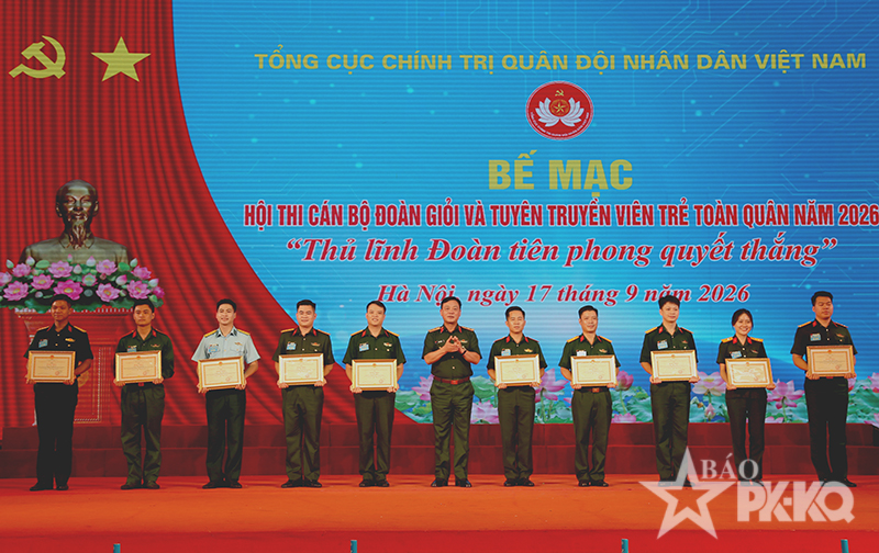 Tổng cục Ch&iacute;nh trị Qu&acirc;n đội nh&acirc;n d&acirc;n Việt Nam bế mạc Hội thi c&aacute;n bộ Đo&agrave;n giỏi v&agrave; Tuy&ecirc;n truyền vi&ecirc;n trẻ to&agrave;n qu&acirc;n năm 2026