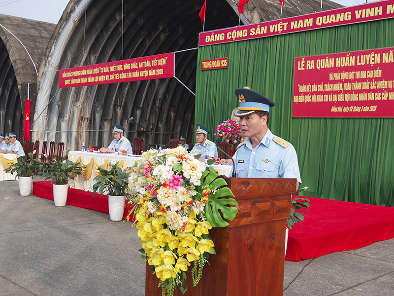 C&aacute;c đơn vị trong Qu&acirc;n chủng Ph&ograve;ng kh&ocirc;ng - Kh&ocirc;ng qu&acirc;n tổ chức Lễ ra qu&acirc;n huấn luyện năm 2026