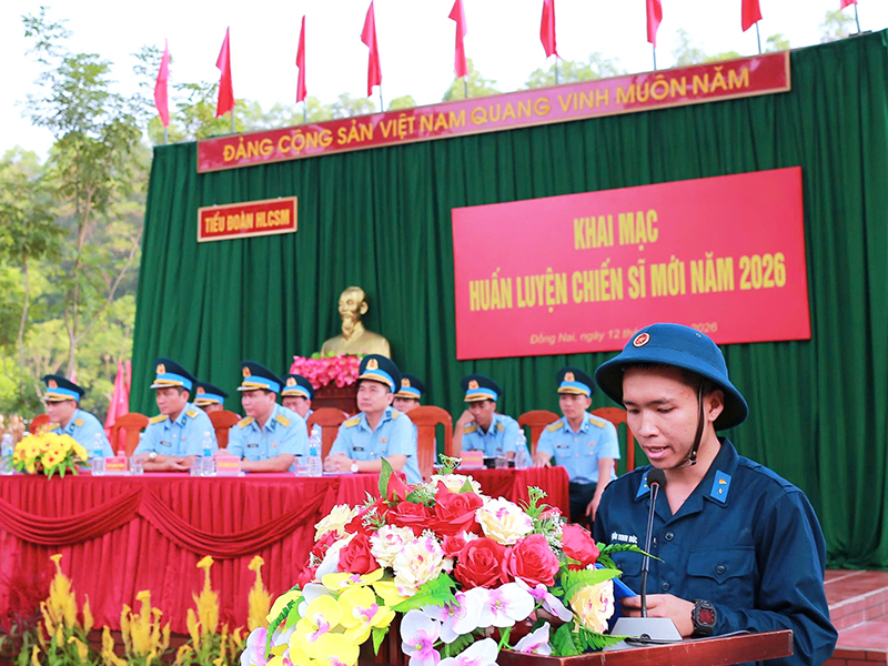 Sư đo&agrave;n 367 khai mạc huấn luyện chiến sĩ mới năm 2026