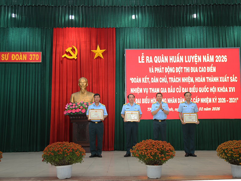 C&aacute;c đơn vị Ph&ograve;ng kh&ocirc;ng - Kh&ocirc;ng qu&acirc;n ph&iacute;a Nam tổ chức Lễ ra qu&acirc;n huấn luyện năm 2026