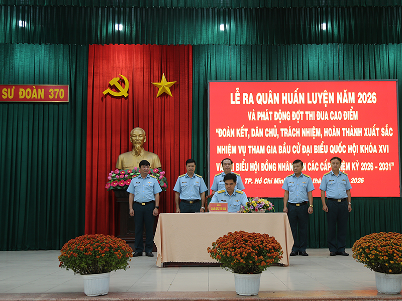 C&aacute;c đơn vị Ph&ograve;ng kh&ocirc;ng - Kh&ocirc;ng qu&acirc;n ph&iacute;a Nam tổ chức Lễ ra qu&acirc;n huấn luyện năm 2026