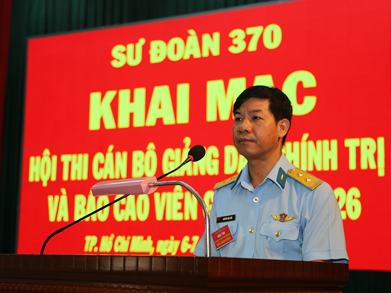 Sư đoàn 370 khai mạc Hội thi Cán bộ giảng dạy chính trị và Báo cáo viên giỏi năm 2026