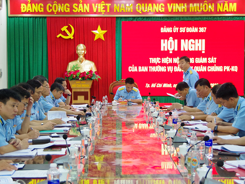 Đảng ủy Sư đoàn 367 tổ chức Hội nghị thực hiện nội dung giám sát của Ban Thường vụ Đảng ủy Quân chủng PK-KQ