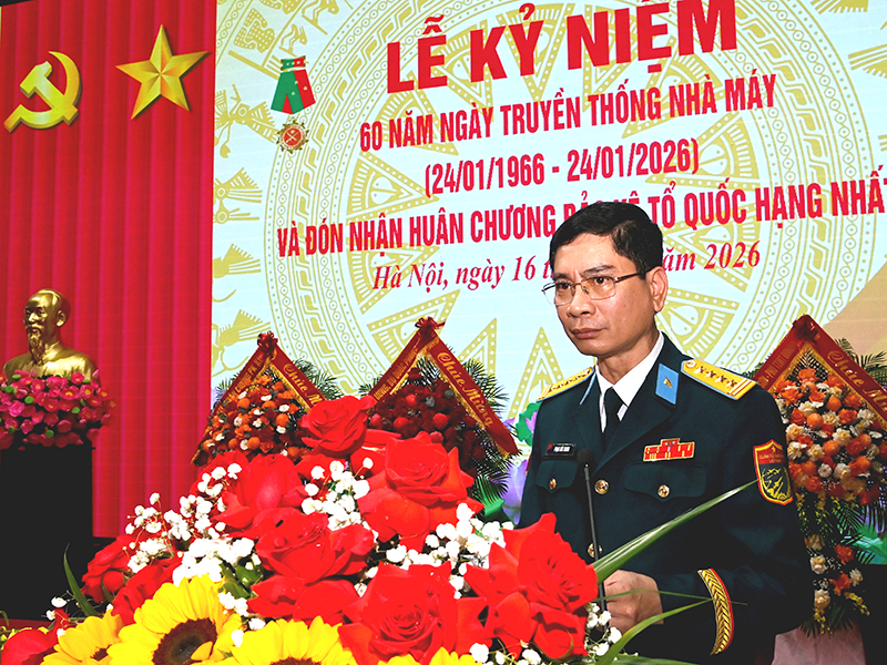 Nh&agrave; m&aacute;y A31 kỷ niệm 60 năm Ng&agrave;y truyền thống v&agrave; đ&oacute;n nhận  Hu&acirc;n chương Bảo vệ Tổ quốc hạng Nhất