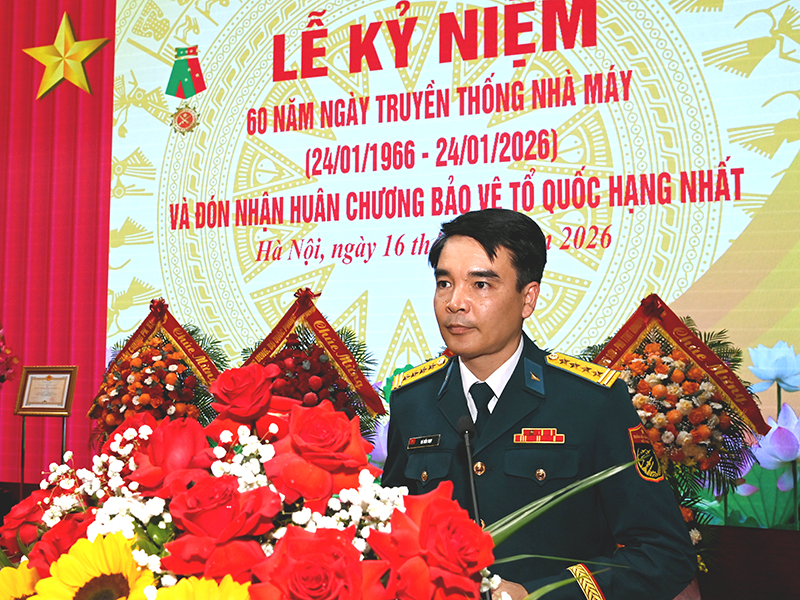 Nh&agrave; m&aacute;y A31 kỷ niệm 60 năm Ng&agrave;y truyền thống v&agrave; đ&oacute;n nhận  Hu&acirc;n chương Bảo vệ Tổ quốc hạng Nhất