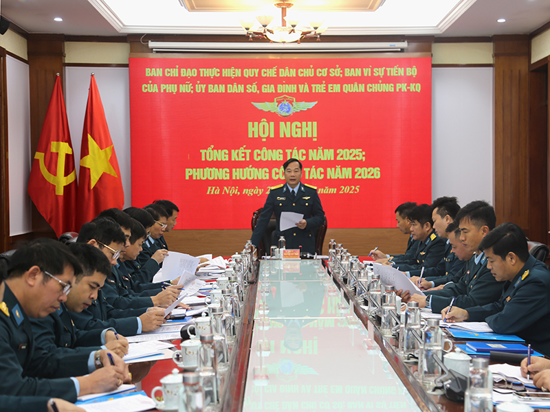 Qu&acirc;n chủng PK-KQ tổng kết thực hiện Quy chế d&acirc;n chủ ở cơ sở; V&igrave; sự tiến bộ của phụ nữ v&agrave; b&igrave;nh đẳng giới; c&ocirc;ng t&aacute;c D&acirc;n số, Gia đ&igrave;nh v&agrave; Trẻ em năm 2025